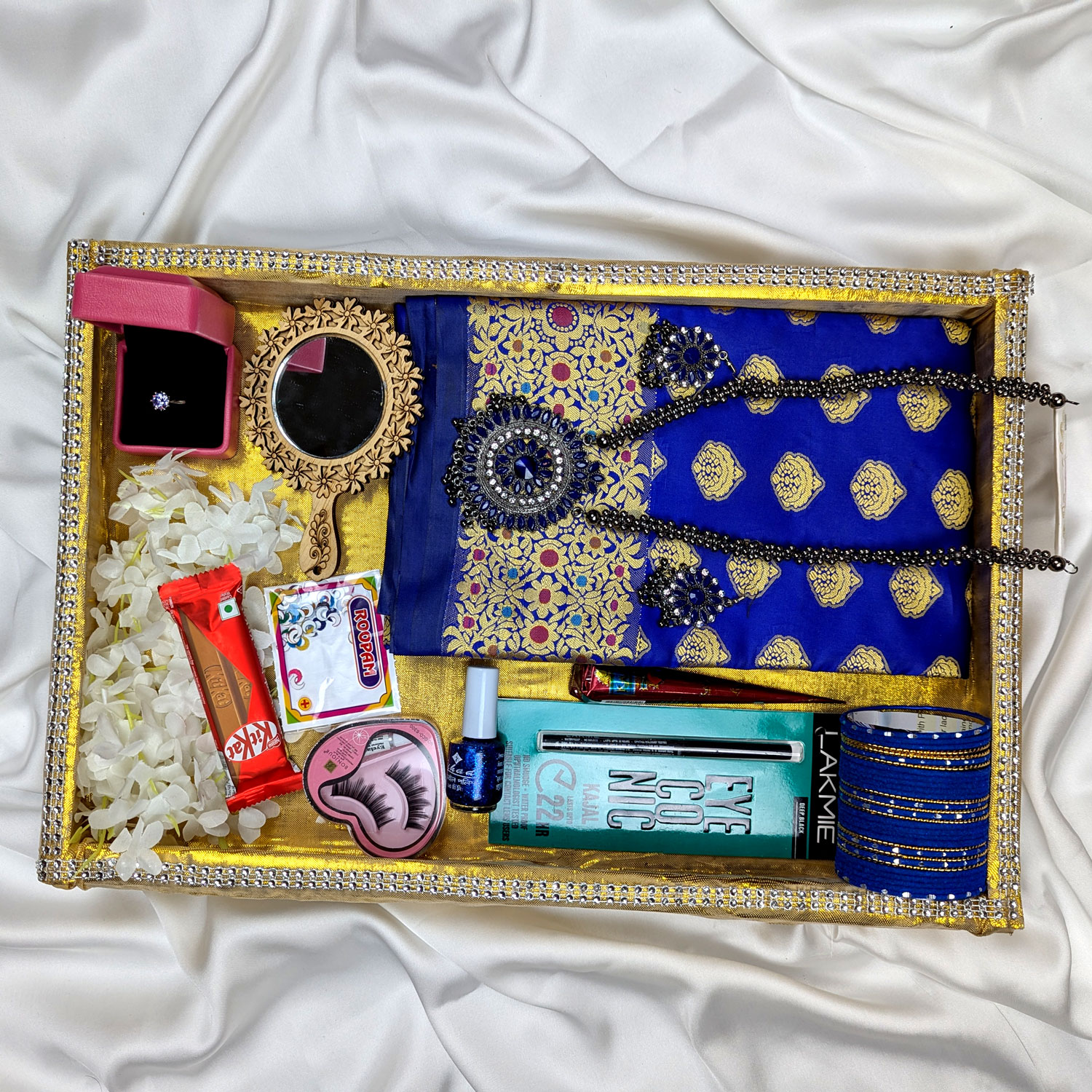 Premium Silk Katan Saree Combo Pack – Blue - Image 5